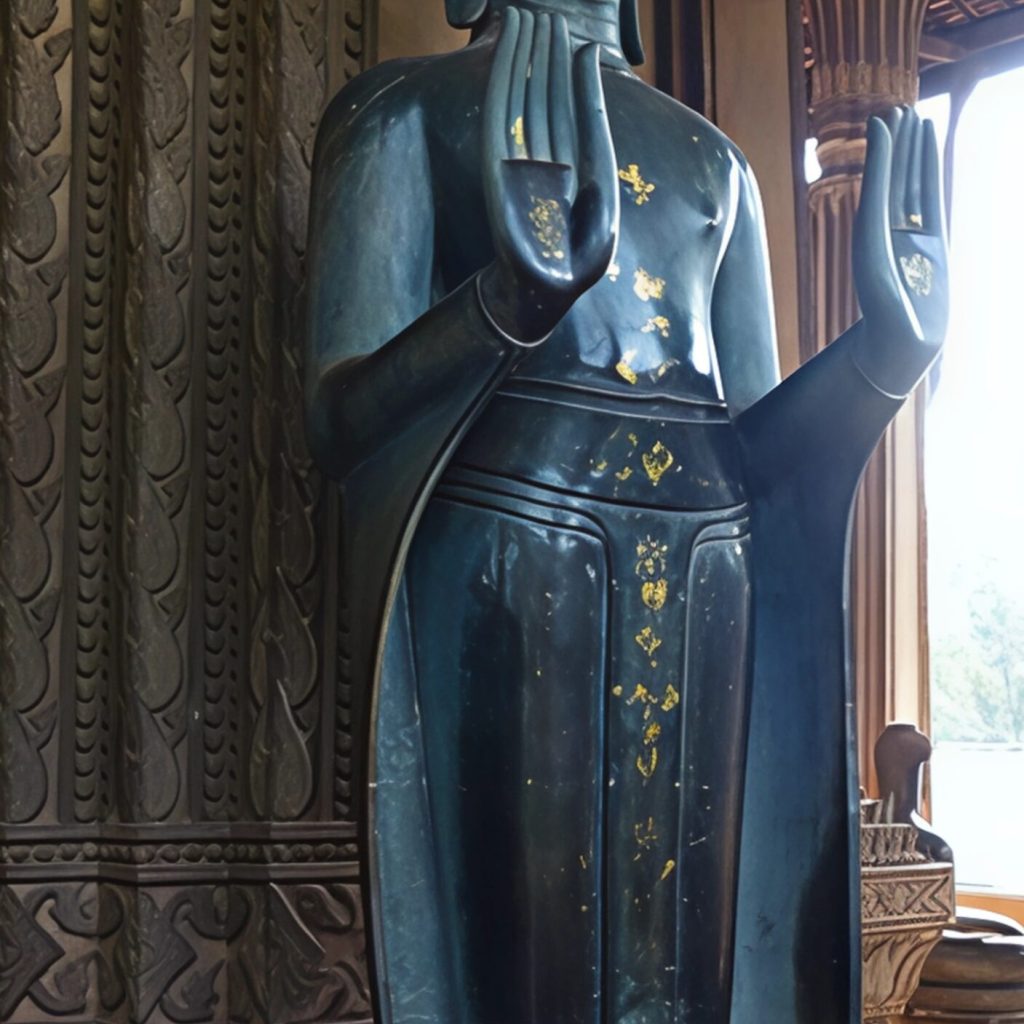 Statue_of_Buddha_(Bhayamudra),_at_the_Haw_Phra_Kaew_Museum_(Vientiane)